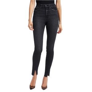 ✨ Good American Black Split High Waisted Jeans
